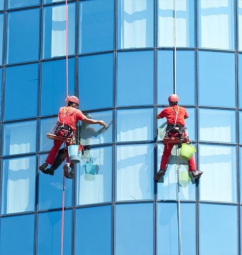 Мытье фасадов промальпинистами в Элисте